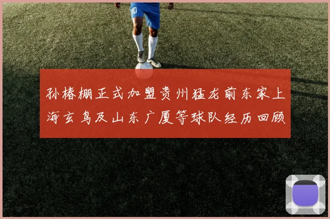 孙椿棚正式加盟贵州猛龙前东家上海玄鸟及山东广厦等球队经历回顾